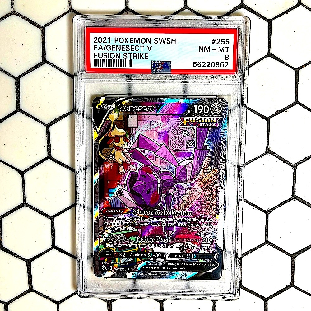 2021 Pokemon Genesect V Alternate Art 255/264 Fusion Strike PSA 8 Near Mint-Mint